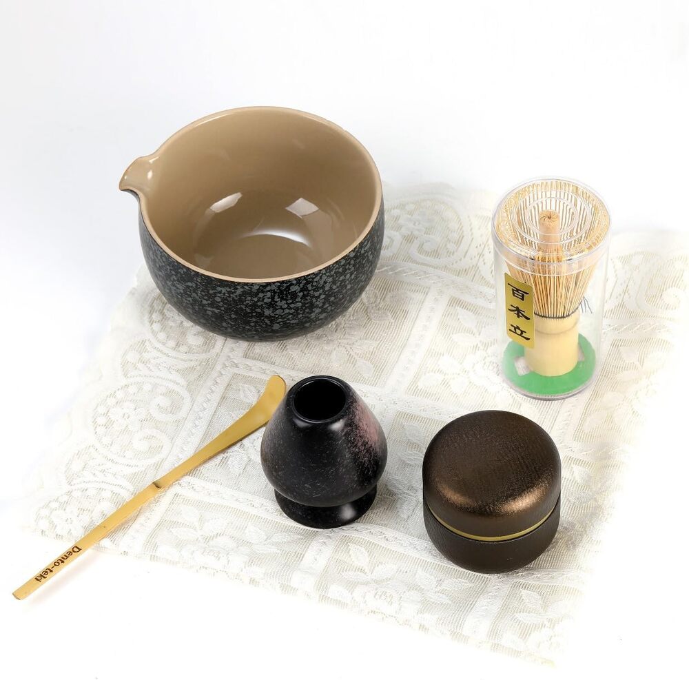 Traditional Japanese Matcha Kit for Ceremonial Preparation 5 pc